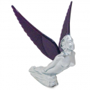 Flying Goddess Hood Ornament with Chrome or Colored Wings (GG48105) Purple Wings