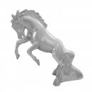 Chrome Fighting Stallion Hood Ornament