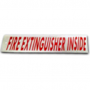 Rectangular "Fire Extinguisher Inside" Stickers