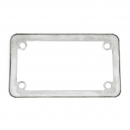 Stainless Steel Motorcycle License Plate Frame W/ Four Holes