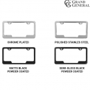 Plain Two Hole License Plate Frames with Center Cut