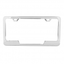 Plain Two Hole License Plate Frames with Center Cut