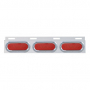 Top Mud Flap Plate With Three 19 LED 6 Inch Oval Lights And Visors