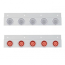 Top Mud Flap Plate With Five 9 LED 2 Inch Lights And Visors 