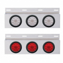 Top Mud Flap Plate With Three 10 LED 4 Inch Lights And Grommets