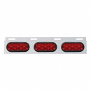Top Mud Flap Plate With Three 10 LED Oval Lights And Grommets