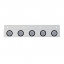 Top Mud Flap Plate With Five 9 LED 2 Inch Lights And Grommets
