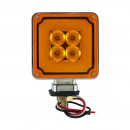 Double Sided Square Amber LED Turn Signal with Amber Lens