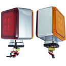 Double Sided Square Amber And Red Turn Signal