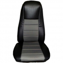 Universal Black with Grey Fabric Vinyl Seat Cover