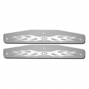 Stainless Steel 16 Inch Mudflap Weight Bottom with Flame Design