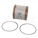 11.9 Inch Standard Grade Diesel Particulate Filter With 13.27 Inch Inlet And Outlet Outside Diameter