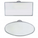 Chrome Interior Rear View Mirror with Glue-On Mount