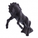 Matte Black Fighting Stallion Hood Ornament