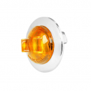 3/4 Inch Round Mini 1 LED Dual Light With Chrome Bezel