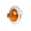 3/4 Inch Round Mini 1 LED Dual Light With Chrome Bezel