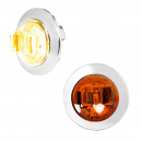 3/4 Inch Diameter Dual Function Mini Wide Angle LED Sealed Light With Chrome Plastic Bezel