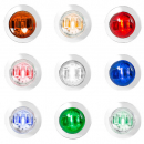 3/4 Inch Diameter Dual Function Mini Wide Angle LED Sealed Light With Chrome Plastic Bezel