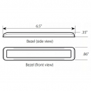 Chrome Plastic Bezel For 6 - 1/2 Inch Ultra Thin LED Marker Light Bar