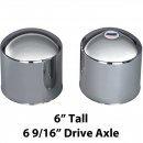 6" Tall Trimmed Lip Rear High Hats For 6 9/16" Drive Axle
