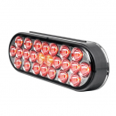 Red Oval Pearl LED Stop, Turn, Tail Light With Smoke Lens