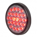 4 Inch Red LED Sealed Pearl Stop, Turn, And Tail Light With Smoke Lens