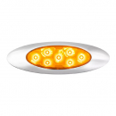 Ultra Thin Surface Mount Pearl Y2K Marker And Turn Light With Chrome Bezel