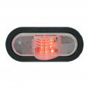 Oval Side Marker And Turn LED Light With Reflector And Black Rubber Grommet