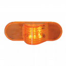 Oval Side Marker And Turn LED Light With Reflector And Chrome Plastic Bezel