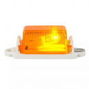 Mini Marker Lights With Rectangular Lens And Chrome Plastic Base