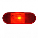 Oval Side Turn And Marker Light With Reflector And Black Rubber Grommet
