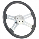 18 Inch Chrome Dual Classic Painted Grey Steering Wheel