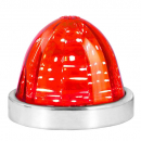 Classic Watermelon Surface Mount LED Turn And Marker Light With Stainless Steel Bezel