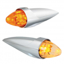 Chrome Plastic 19 LED Cab Marker Light OEM Style w/o Bezel