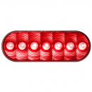 LumenX Oval LED 7 Diode Red Stop, Turn, And Tail Light With Grommet Mount