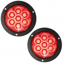 4 Inch Round LED Stop, Turn, And Tail Light With Flange Mount