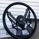 18 Inch Black Pistol Black Steering Wheel