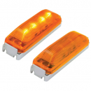 Medium Rectangular LED Light With Chrome Plastic Bracket