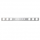 Stainless Steel Rear Light Bar w/ 6 4" & 5 2" Round Light Holes