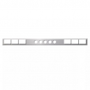Stainless Steel One Piece Rear Light Bars With Six Rectangular And Five 2 Inch Round Light Holes