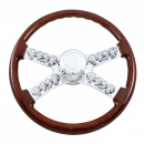 Peterbilt/Kenworth 18" Chrome Skull steering Wheel