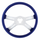 18 Inch Indigo Blue 4 Spoke Steering Wheel