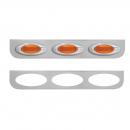 Stainless Steel 24 - 3/4 Inch Long L Shape Light Bracket With 3 Holes For Plug In Y2K Incandescent Marker Lights