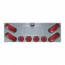 Stainless Steel Rear Center Panel With 4 Oval LEDs And 4 2.5 Inch LEDs Or Light Holes