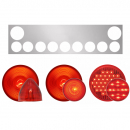 Rear Center Light Panels With Two 4 Inch And Nine 2 - 1/2 Inch Round Lights With Grommet