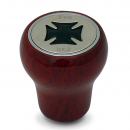 Rosewood Color Iron Cross Dash Knob in 4 Scripts