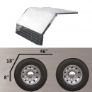 .100 Diamond Plate 72 Inch Heavy Duty Construction Half Fender With Mounting Brackets