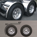 55 Inch Ribbed Single Axle Fender