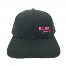 Big Rig Chrome Shop Trucker Hat Black Mesh Hat With Pink-Two Line Logo