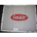 Peterbilt Short Nose 357, 375, 377, 378 And 379 White Bug Screen With Logo And 12 Turnbuckles